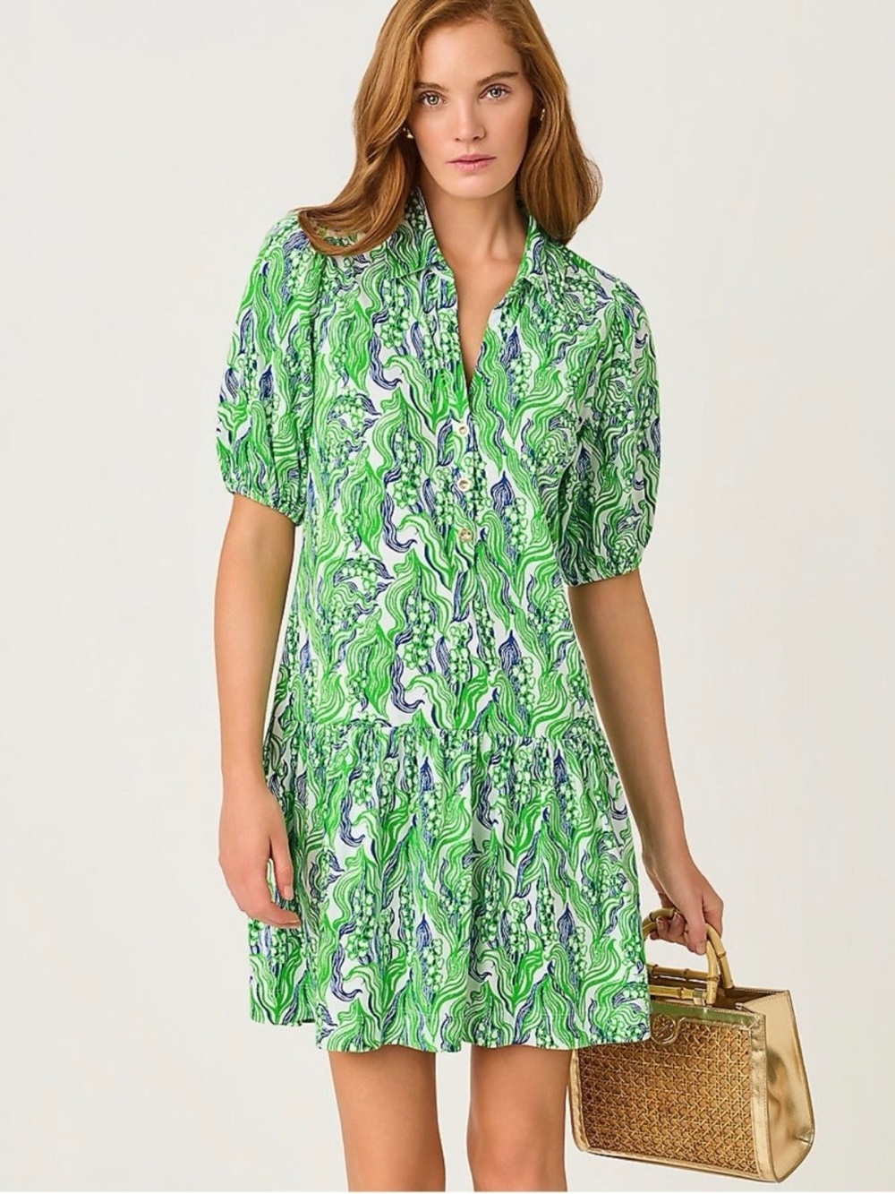 Lilly Pulitzer Bingley Dress in Putting Green Lilly Of The Valley Size Small